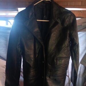 Black Trench Coat with Classic Design